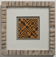 Frederick Hammersley / Checkered career, 1949 / lithograph / image: 3 x 3 in   (7.6 x 7.6 cm) / framed: 8 1/4 x 8 1/4 in  (21 x 21 cm)