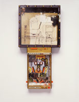 Edward & Nancy Reddin Kienholz / 
Drawing for the Bronze Pinball Machine with Woman Affixed Also, 1982 / 
mixed media assemblage / 
32 x 16 x 5 in. (81.3 x 40.6 x 12.7 cm) / 
Private collection