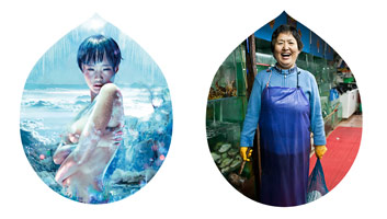 Chen Man / 
Five Elements: Water, 2011 / 
c-print (diptych) / 
panel 1: 64 3/8 x 55 in. (163.49 x 140 cm) / 
panel 2: 33 1/4 x 31 1/2 in. (84.5 x 80 cm) / 
Edition of 7, 3 A.P.