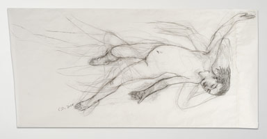Charles Garabedian / 
Study, 2014 / 
charcoal on paper / 
48 x 101 in. (121.9 x 256.5 cm) / 
Framed: 104 1/2 x 52 x 2 1/2 in. (265.4 x 132.1 x 6.4 cm)