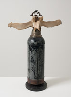 Edward Kienholz / 
The Black Angel, 1964 / 
mixed media assemblage / 
21 1/2 x 15 x 15 in (54.6 x 38.1 x 38.1 cm) / 
Private collection