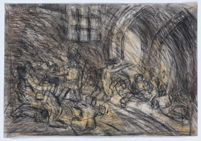Leon Kossoff / 
From Goya: The Madhouse, 1994 / charcoal and pastel on paper / 
20 5/8 x 29 1/2 in. (52.5 x 75 cm)
