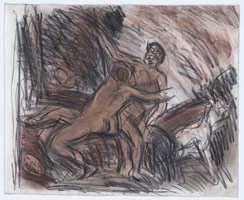 Leon Kossoff / 
From Titian: Venus and Adonis, 1990s  / Black and coloured chalks on paper / 
21 3/4 x 27 in. (55.2 x 68.5 cm)