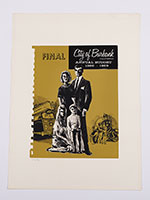 R.B. Kitaj / 
Final City of Burbank / 
from In Our Time:  Covers for a Small Library After the Life for the Most Part portfolio, 1969 / 
paper dimensions: 31 x 22 1/2 in. (78.7 x 57.2 cm)
