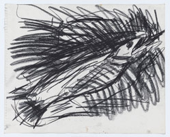 Leon Kossoff / 
From Courbet: The Trout, 1978 / 
charcoal on paper / 
16 x 20 in. (40.5 x 51 cm)