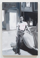 Rebecca Campbell / 
Untitled (Dad with car), 2013 / 
oil on board / 
36 x 24 in. (91.4 x 61 cm)