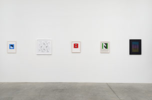 Installation photography, Frederick Hammersley: Paintings and Works on Paper