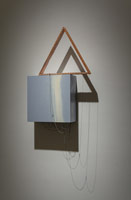 Alison O'Daniel / 
The Plants are Protected, 2012 / 
wood, chain, paint / 
21 x 24 x 5 in. (53.3 x 61 x 12.7 cm) 