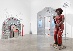 Alison Saar / 
Meet Me at the Crossroads: Ruby's Soul Service Station (detail), 2025-26 / 
Mixed media installation / 
© Alison Saar / 
Photo by Matthew Emonson