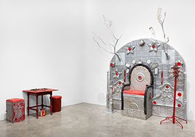 Alison Saar / 
Meet Me at the Crossroads: Ruby's Soul Service Station (detail), 2025-26 / 
Mixed media installation / 
© Alison Saar / 
Photo by Matthew Emonson