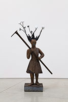 Alison Saar / 
Indigo, 2018 / 
wood, copper, ceiling tin, bronze, tar and vintage found tools / 
144.8 x 101.6 x 58.4 cm / 
© Alison Saar / 
Private Collection, Topanga, CA