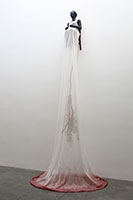 Alison Saar / 
Undone, 2012 / 
cast fiberglass, polyester dress, cast aluminum branches, cotton rags, found chair and bottles / 
180 x 60 x 60 in. (457.2 x 152.4 x 152.4 cm) / 
Tia Collection