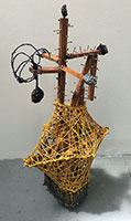 Arthur Simms / 
Flower Tree, 1996 / 
rope, wood, wire, screws, paint, metal / 
50 x 23 x 24 in. (127 x 58.4 x 61 cm)