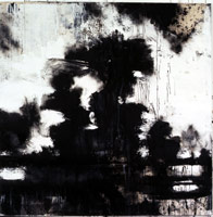 John Virtue / 
Landscape No. 555, 1998 / 
acrylic, black ink & shellac on canvas / 
90 x 90 in (228.6 x 228.6 cm)