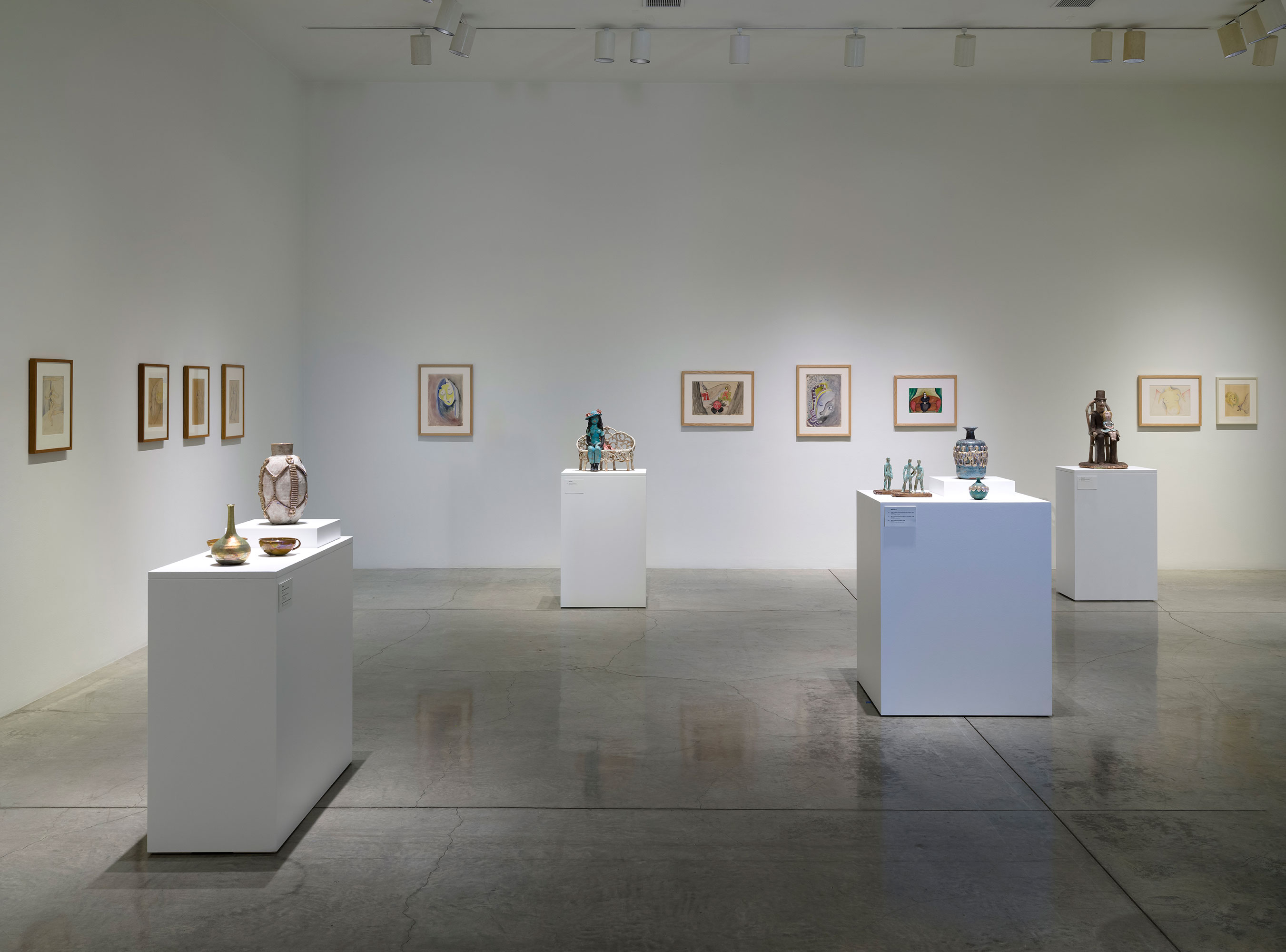 Installation photography / Beatrice Wood: Drawings, Prints, Ceramics