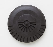 Ben Jackel / 
Star Alarm Bell, 2012 / 
stoneware and beeswax / 
9 1/2 x 9 1/2 x 2 1/2 in (24.1 x 24.1 x 6.4 cm) / 
Edition 1 of 5 