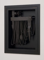 Ben Jackel / 
Fire Hose, 2008 - 2009 / 
stoneware, ebony / 
42 x 30 x 1 in (106.7 x 76.2 x 2.5 cm) / 
Private collection