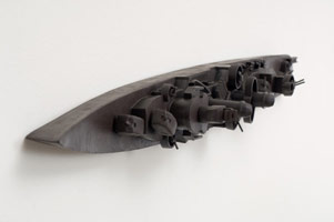 Ben Jackel / 
USS Johnston (from 'Miles to Go Until We Sleep' Installation), 2008 - 2009 / 
stoneware; ebony / 
38 x 5 x 4 in. (96.5 x 12.7 x 10.2 cm)
 