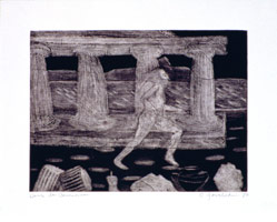Charles Garabedian / Prehistoric Figures, 1961 - 80 / etching / 22 1/2 x 29 3/4 in (57.15 x 75.6 cm)
