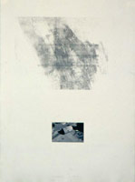 Robert Janz / Changing Lines - Three Lines H.D.C., 1980 / etching and photograph on paper / 29 3/4 x 22 in (75.6 x 57.15 cm)