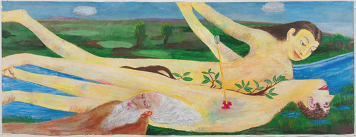 Charles Garabedian / 
Apollo and Daphne, 2009 / 
acrylic on paper / 
35 1/2 x 94 1/2 in. (90.2 x 240 cm) / 
Private collection 
