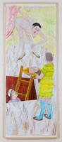 Charles Garabedian / 
You Should Have Looked at Me, 2012 / 
acrylic on paper / 
101 x 38 1/2 in. (256.5 x 97.8 cm) 