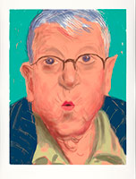 David Hockney / 
Self Portrait IV, 25 March 2012, 2012 / 
iPad drawing printed on paper / 
image: 32 x 24 in. (81.3 x 61 cm) / 
sheet: 37 x 28 in. (94 x 71.1 cm) / 
Edition of 25