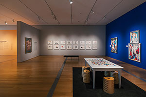 Installation view of David Hockney: Perspective Should Be Reversed, Prints from the Collections of Jordan D. Schnitzer and His Family Foundation / 
Grand Rapids Art Museum (GRAM) / 
Photo courtesy GRAM