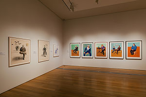Installation view of David Hockney: Perspective Should Be Reversed, Prints from the Collections of Jordan D. Schnitzer and His Family Foundation / 
Grand Rapids Art Museum (GRAM) / 
Photo courtesy GRAM