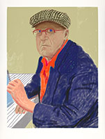 David Hockney / 
Self Portrait II, 14 March 2012 / 
iPad drawing printed on paper / 
32 x 24 in. (81.3 x 61 cm)
