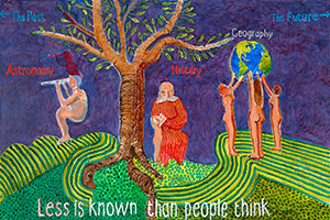 David Hockney / 
After Munch: Less is Known than People Think, 2023 / 
Acrylic on canvas / 
48 × 72 in (121.92 x 182.88 cm) / 
© David Hockney / 
Photo Credit: Jonathan Wilkinson