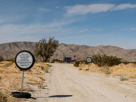 Installation photography / Desert X 2025 / Alison Saar: Soul Service Station / Photography by Lance Gerber