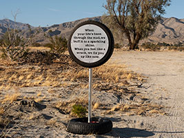 Installation photography / Desert X 2025 / Alison Saar: Soul Service Station / Photography by Lance Gerber