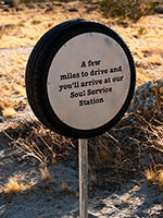 Installation photography / Desert X 2025 / Alison Saar: Soul Service Station / Photography by Lance Gerber