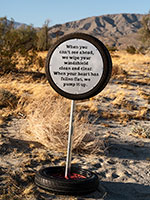 Installation photography / Desert X 2025 / Alison Saar: Soul Service Station / Photography by Lance Gerber