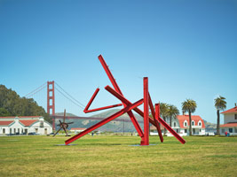 Di Suvero installation, Governor's Island, New York 2012  / 
 / 
Are Years What? (For Marianne Moore), 1967 / 
painted steel / 