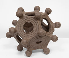 Ben Jackel / 
Dodecahedron, 2024 / 
stoneware / 
11 x 11 x 11 in. (27.9 x 27.9 x 27.9 cm)