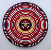Don Suggs / 
Cardinal/Inquisitor, 2009 / 
oil on canvas / 
Diameter: 60 in. (152.4 cm) / 
Private collection