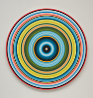 Don Suggs / 
Earthly Delights Iris, 2011 / 
oil on canvas / 
diameter: 45 in (114.3 cm)