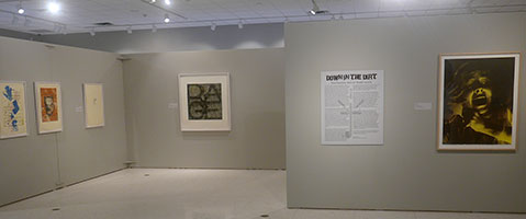 Installation photography / 
DOWN IN THE DIRT: The Graphic Art of Terry Allen / 
© the artist / 
Courtesy Museum of Texas Tech University