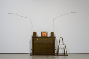 Edward & Nancy Reddin Kienholz / 
The Kitchen Table (bronze version), 1975-1977 / 
mixed media and bronze / 
41 1/2 x 67 x 21 3/4 in. (105.4 x 170.2 x 55.2 cm)