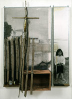 Drawing from Angel, 1990 / 
mixed media assemblage / 
70 1/4 x 49 1/2 x 12 1/4 in (178.4 x 125.7 x 31.1 cm)(diptych)