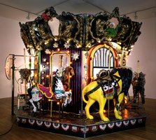 The Merry-Go-World or Begat By Chance and the Wonder Horse Trigger, 1988 - 92 / 
mixed media tableau / 
115 x 184 in diameter (292.1 x 467.4 cm diameter)