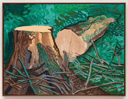 David Hockney  / 
Felled Totem, September 4th, 2009, 2009 / 
oil on canvas / 
36 x 48 in. (91.4 x 121.9 cm) / 
Private collection