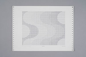 Frederick Hammersley / 
CLAIROL, 4 DEC 69 / 
computer drawing / 
print on paper / 
11 x 14 3/4 in. (27.9 x 37.5 cm) / 
framed: 14 5/8 x 18 1/2 in. (37.1 x 47 cm)