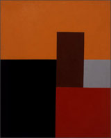 Frederick Hammersley / 
Around, 1960 / 
oil on linen / 
30 x 24 in (76.2 x 60.96 cm) / 
Private collection

