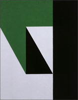 Frederick Hammersley / 
Enter, 1962 / 
oil on canvas / 
30 x 23 7/8 in (76.2 x 60.6 cm) / 
31 x 24 3/4 in (78.7 x 62.9 cm) (framed) / 
Private collection
