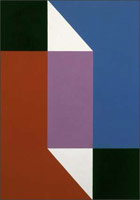 Frederick Hammersley / 
Return, 1962 / 
oil on linen / 
40 x 28 in (101.6 x 71.1 cm) / 
Private collection

