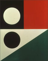 Frederick Hammersley / 
Switch, 1960 / 
oil on linen / 
50 x 40 in (127 x 101.6 cm) / 
Private collection
  