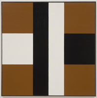 Frederick Hammersley / 
Double Agent, #4 1975 / 
oil on linen / 
36 x 36 in. (91.4 x 91.4 cm) / 
framed: 36 7/8 x 36 3/4 in. (93.7 x 93.3 cm) 